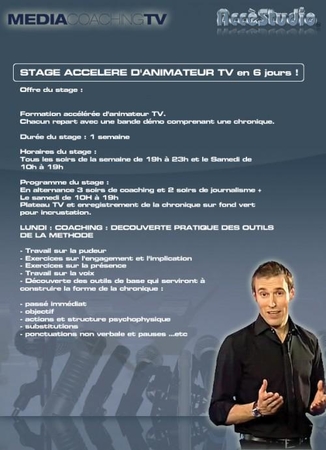 Formation accélérée d'animateur TV