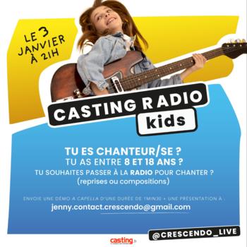 Appel à candidatures : Votre enfant aime chanter ? Offrez-lui la chance de passer à la radio le 3 janvier !