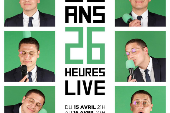 26 heures de live pour fêter ses 26 ans ! Rendez vous avec Loris Giuliano mercredi 15 avril à 21H, connectez vous