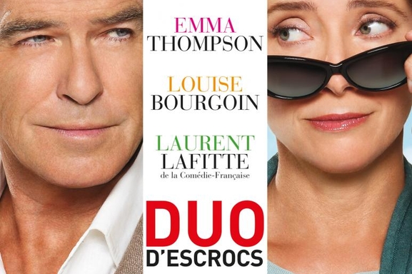 Emma Thompson et Pierce Brosnan en couple pour le film Duo d'Escrocs de Joel Hopkins