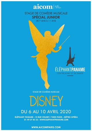 Elephant Paname et l'Aicom vous proposent un stage spécial kids comédie musicale DISNEY