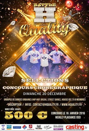 Participez à l'audition de la 4ème édition du concours: H-Quality !